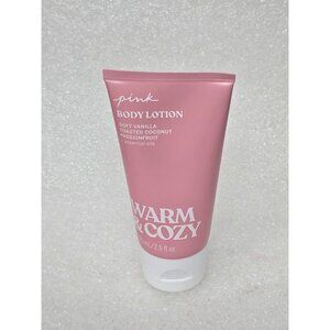 Victoria's Secret Pink Warm & Cozy Body Lotion Soft Vanilla Coconut 2.5 Oz